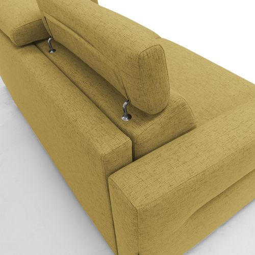 Avalon Canapé Lit Matelas H18 Cm De Haut En Tissu Imperméable T03 200 Cm (140x197) Jaune