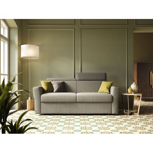 Avalon Canapé Lit Matelas H18 Cm De Haut En Tissu Imperméable T03 200 Cm (140x197) Brun