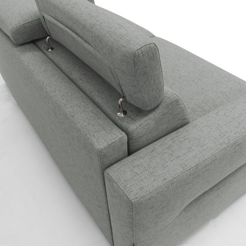 Avalon Canapé Lit Matelas H18 Cm De Haut En Tissu Imperméable T03 200 Cm (140x197) Gris Clair