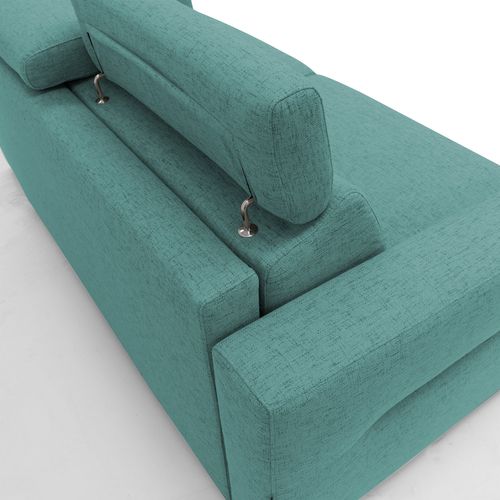 Avalon Canapé Lit Matelas H18 Cm De Haut En Tissu Imperméable T03 220 Cm (160x197) Vert Aquamarine