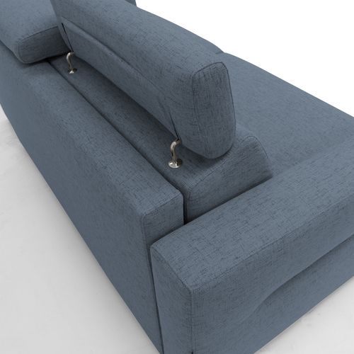 Avalon Canapé Lit Matelas H18 Cm De Haut En Tissu Imperméable T03 200 Cm (140x197) Bleu