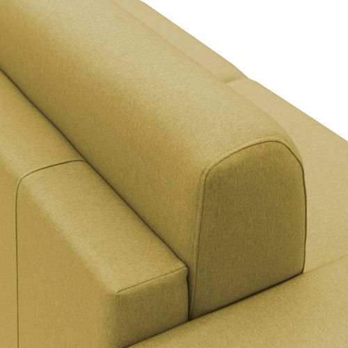 Chris Canapé D'angle 5 Places En Tissu Imperméable 248 Cm Droit Jaune