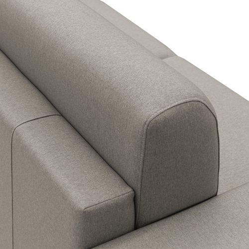 Chris Canapé D'angle 5 Places En Tissu Imperméable 268 Cm Droit Taupe