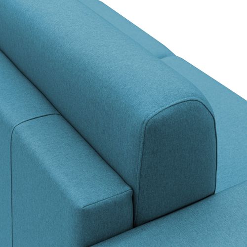 Chris Canapé D'angle 5 Places En Tissu Imperméable 248 Cm Gauche Bleu Ciel