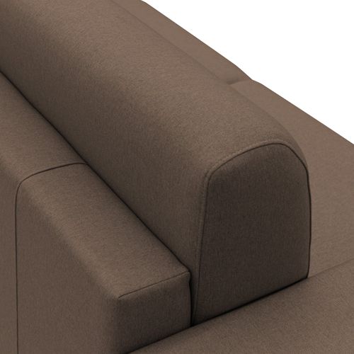 Chris Canapé D'angle 5 Places En Tissu Imperméable 248 Cm Gauche Brun