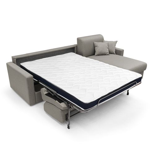 Chris Canapé D'angle 5 Places En Tissu Imperméable 268 Cm Gauche Taupe