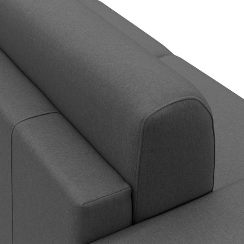 Chris Canapé D'angle 5 Places En Tissu Imperméable 268 Cm Gauche Anthracite