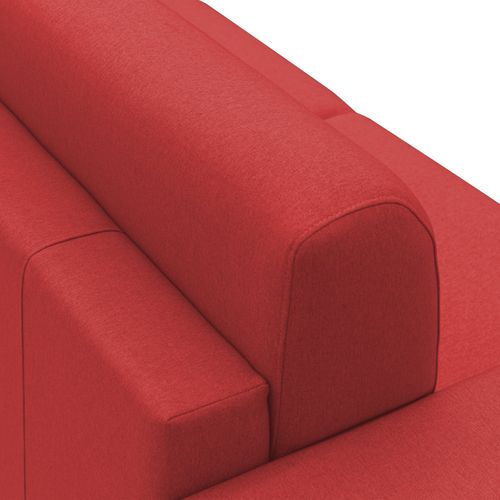Chris Canapé D'angle 5 Places En Tissu Imperméable 288 Cm Gauche Rouge