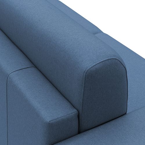 Chris Canapé D'angle 5 Places En Tissu Imperméable 288 Cm Gauche Bleu