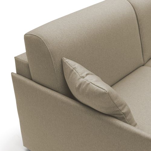 Evans Canapé D'angle Convertible En Tissu Imperméable T13 232 Cm Gauche (mat. 120x197) Beige