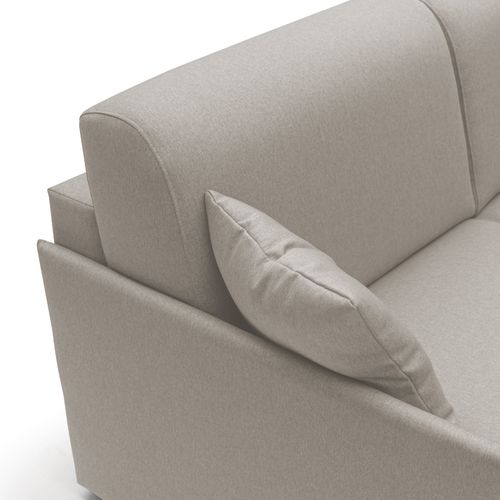 Evans Canapé D'angle Convertible En Tissu Imperméable T13 272 Cm Gauche (mat. 160x197) Creme