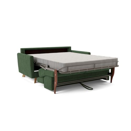 Francy Canapé Convertible Avec Têtières Réglables En Tissu T17 160 Cm (mat. 120x197) Vert