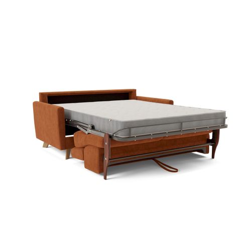 Francy Canapé Convertible Avec Têtières Réglables En Tissu T17 180 Cm (mat. 140x197) Orange