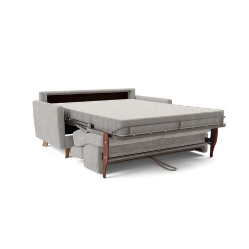 Francy Canapé Convertible Avec Têtières Réglables En Tissu T17 200 Cm (mat. 160x197) Gris