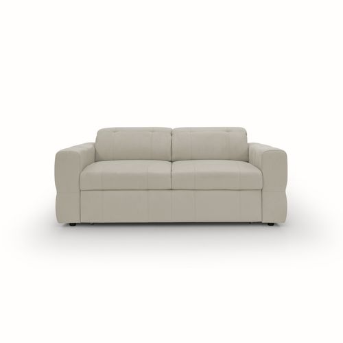 Kronos Canapé 193 Cm Avec Pouf Amovible En Microfibre Imperméable Crème