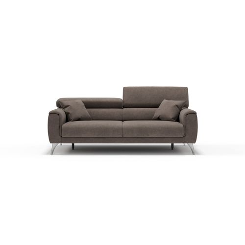 Caravaggio Canapé Avec Assises Coulissantes En Tissu Doux Imperméable T02 199 Cm Brun