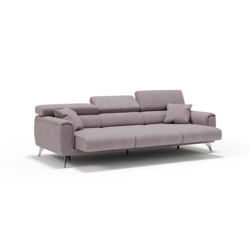 Caravaggio Canapé 3 Assises Extensibles En Tissu Imperméable T02 244 Cm Rose