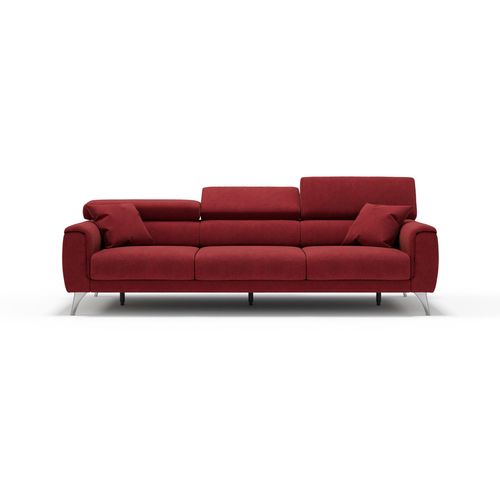 Caravaggio Canapé 3 Assises Extensibles En Tissu Imperméable T02 244 Cm Rouge