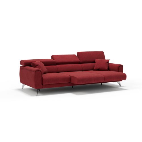 Caravaggio Canapé 3 Assises Extensibles En Tissu Imperméable T02 244 Cm Rouge