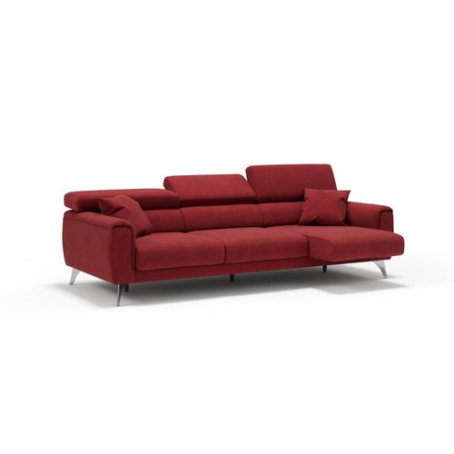 Caravaggio Canapé 3 Assises Extensibles En Tissu Imperméable T02 244 Cm Rouge