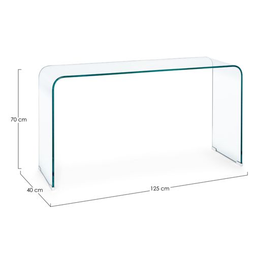 Console D'entrée Design Contemporain En Verre L125 - Idora