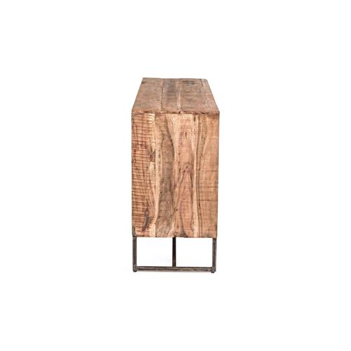 Buffet Bas En Bois D'acacia 2 Portes 3 Tiroirs Bois Et Métal - Michigan