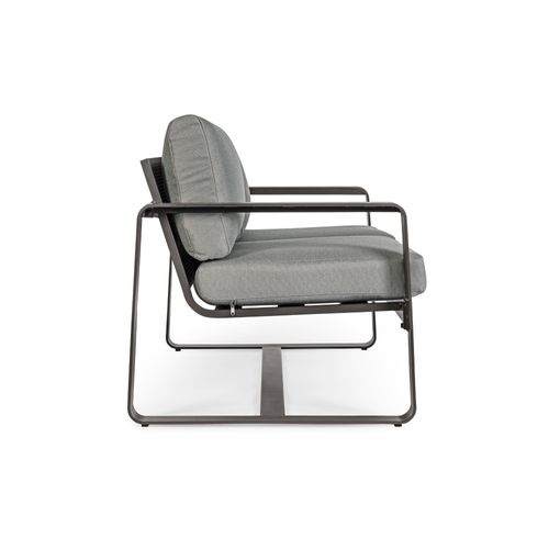 Canapé De Jardin 2 Places En Métal Et Coussins Tissu - Etretat