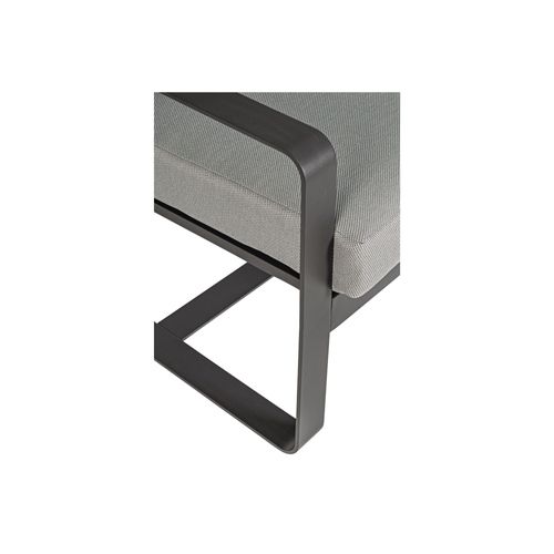 Canapé De Jardin 2 Places En Métal Et Coussins Tissu - Etretat