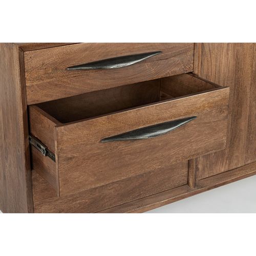 Buffet En Bois De Manguier Vintage 2 Portes Et 3 Tiroirs L150 - Sheila