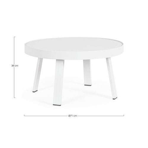 Table Basse De Jardin Ronde En Métal D71 - La Baule