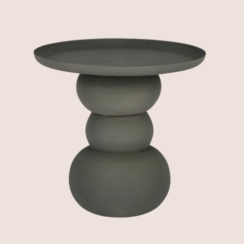 Bout De Canapé Rond Design En Métal Coloré D41 - Pilar