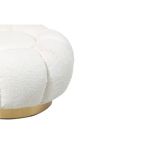 Pouf En Tissu Bouclé En Forme De Fleur D65 - Just