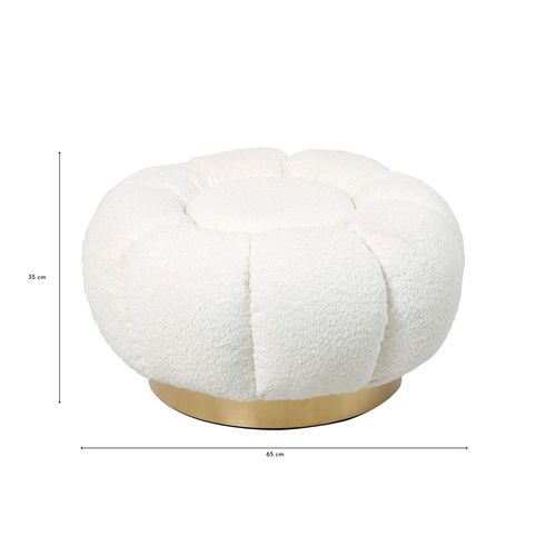 Pouf En Tissu Bouclé En Forme De Fleur D65 - Just