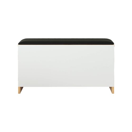 Banc à Chaussures Salasal 46x89,5x35,5 Panneau De Particules Simili-cuir Chêne Clair Gris Foncé