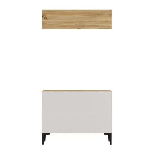 Vestiaire Avec Range-Chaussures Et Porte-Manteaux Roka - 90x35x68.5 Cm - Bois