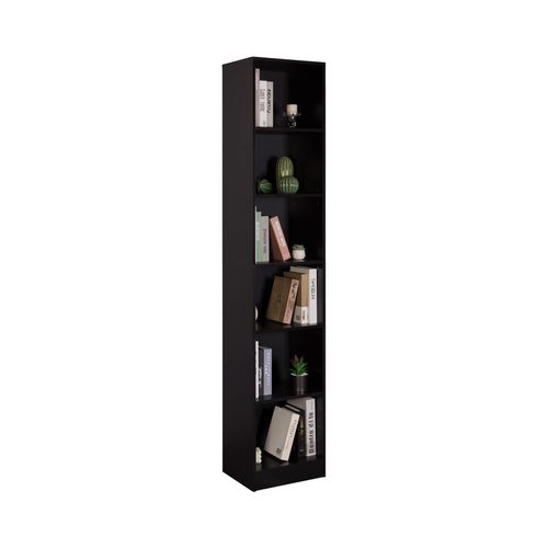 Bibliothèque Suyuk 200x40x29,5 Aggloméré Noir Moderne