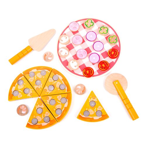 Jeu De Pizza Pour Enfants Okhar à Partir De 3 Ans Bois Multicolore