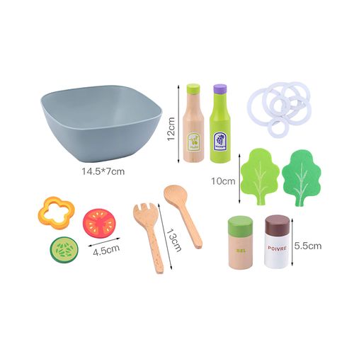 Jeu De Salade Pour Enfants Tanah à Partir De 3 Ans Bois Multicolore