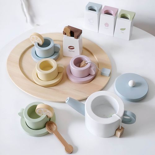Jeu De Service à Thé Pour Enfants Videira à Partir De 3 Ans Bois Multicolore