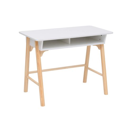 Bureau Pour Enfants Meryta 70x90x50 Mdf Pin Blanc Marron