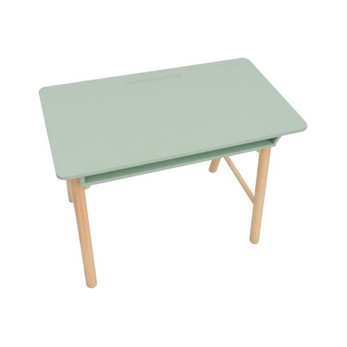 Bureau Pour Enfants Luan 70x90x50 Mdf Pin Vert D'eau Marron