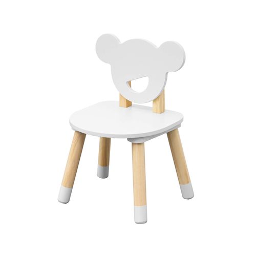 Table Et 2 Chaises Pour Enfants Nefel 44x60x56 Mdf Pin Blanc Marron Ensemble 3 Pièces