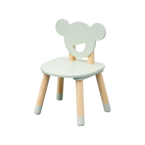 Table Et 2 Chaises Pour Enfants Aniba 44x60x56 Mdf Pin Vert D'eau Marron