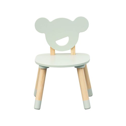 Table Et 2 Chaises Pour Enfants Aniba 44x60x56 Mdf Pin Vert D'eau Marron