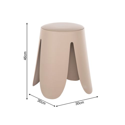 Lot De 2 Tabourets Koten 46x30x30 Cm Polypropylène Similicuir - Rose