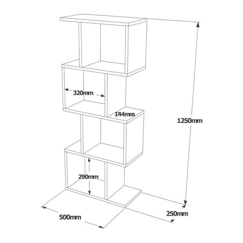 Bibliothèque Murale  Balay 125x50x25 Panneau De Particules Blanc Moderne