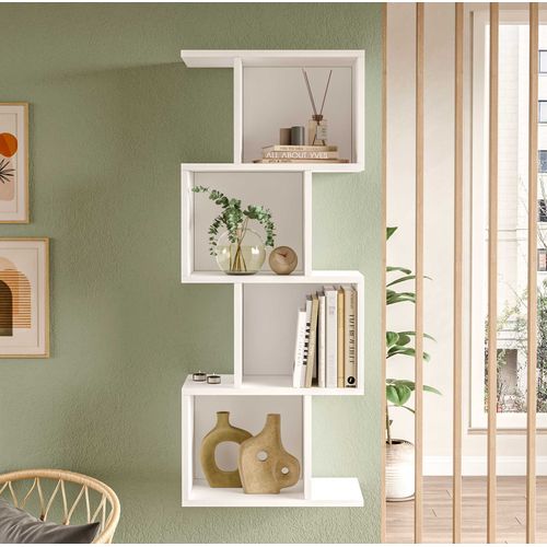 Bibliothèque Murale  Balay 125x50x25 Panneau De Particules Blanc Moderne