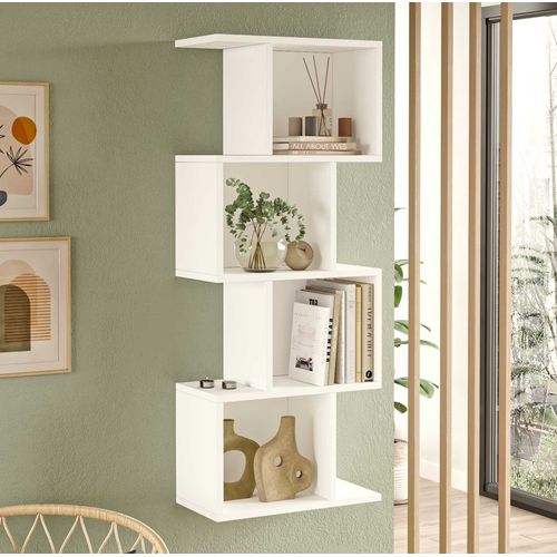 Bibliothèque Murale  Balay 125x50x25 Panneau De Particules Blanc Moderne