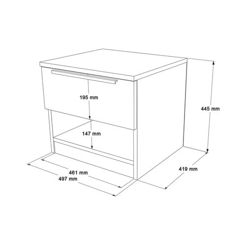 Table De Nuit 1 Tiroir 44,5x50x42 Panneau De Particules Fer Marron Gris Foncé Moderne