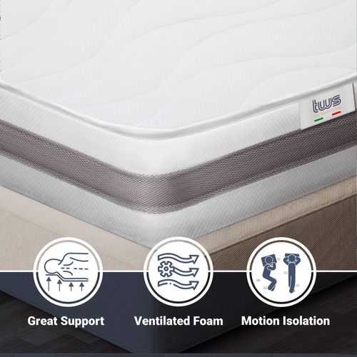 Matelas Mousse 160x200 cm BASIC Epaisseur 20 Cm Made In Italy
